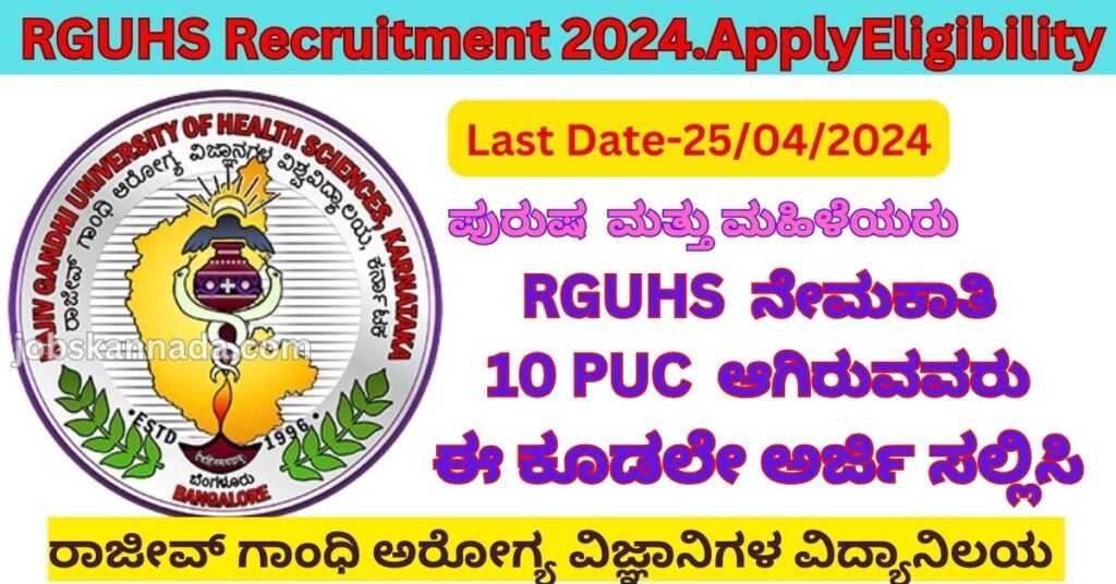 RGUHS Recruitment 2024