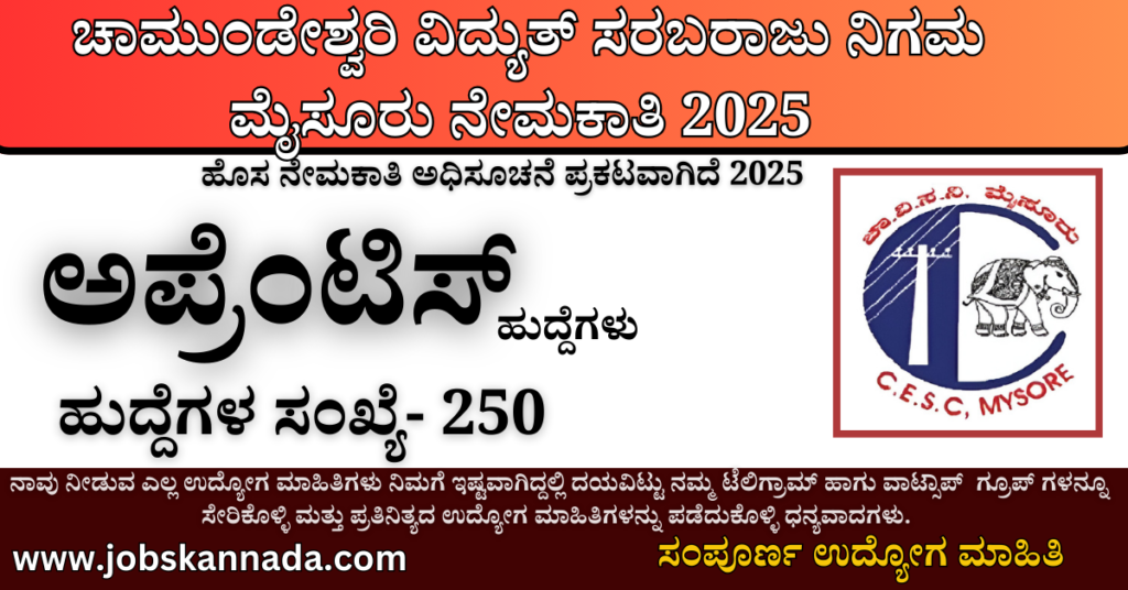 CESCOM Mysore Recruitment 2025 Notification